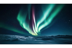 Vibrant aurora borealis illuminating, a Beauty & Fashion Photo by Sergey Kotenev