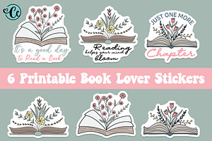 Printable Book Lover Stickers