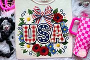 Faux Yarn USA Floral Coquette Shirt, an Illustration by CreationArt (Thumbnail 1 of 5)