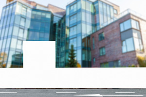 Blank construction fence mockup, an Industrial Photo by BOOCYS