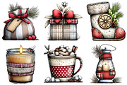 Neutral Rustic Christmas Clipart Bun, an Illustration by Daily.Designs (Thumbnail 2 of 5)