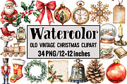 Old Vintage Christmas Clipart, an Illustration by Design Market (Thumbnail 1 of 4)