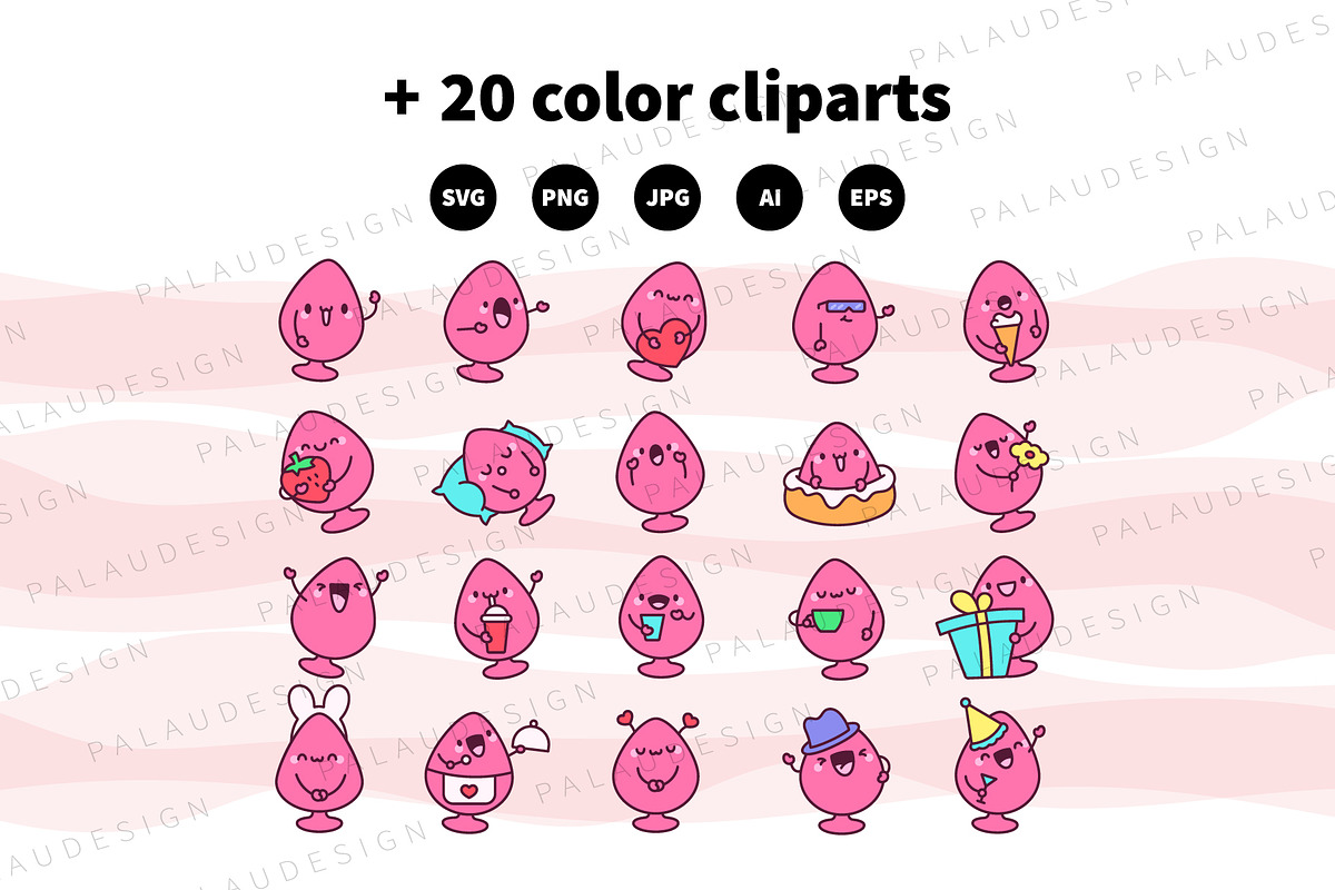 Cute Kawaii Butt Plugs Characters, an Object Illustration by Palau (Photo 10 of 12)