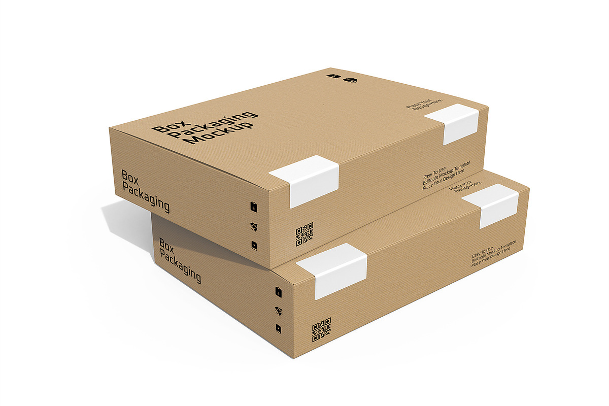 Stacked Mailer Box Packaging Mockup