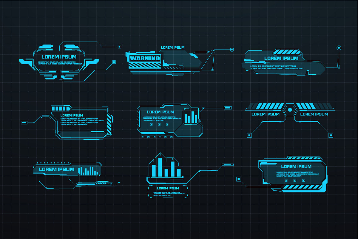 Sci-fi Futuristic element HUD Design, a Technology Illustration by ZinetroN (Photo 5 of 9)