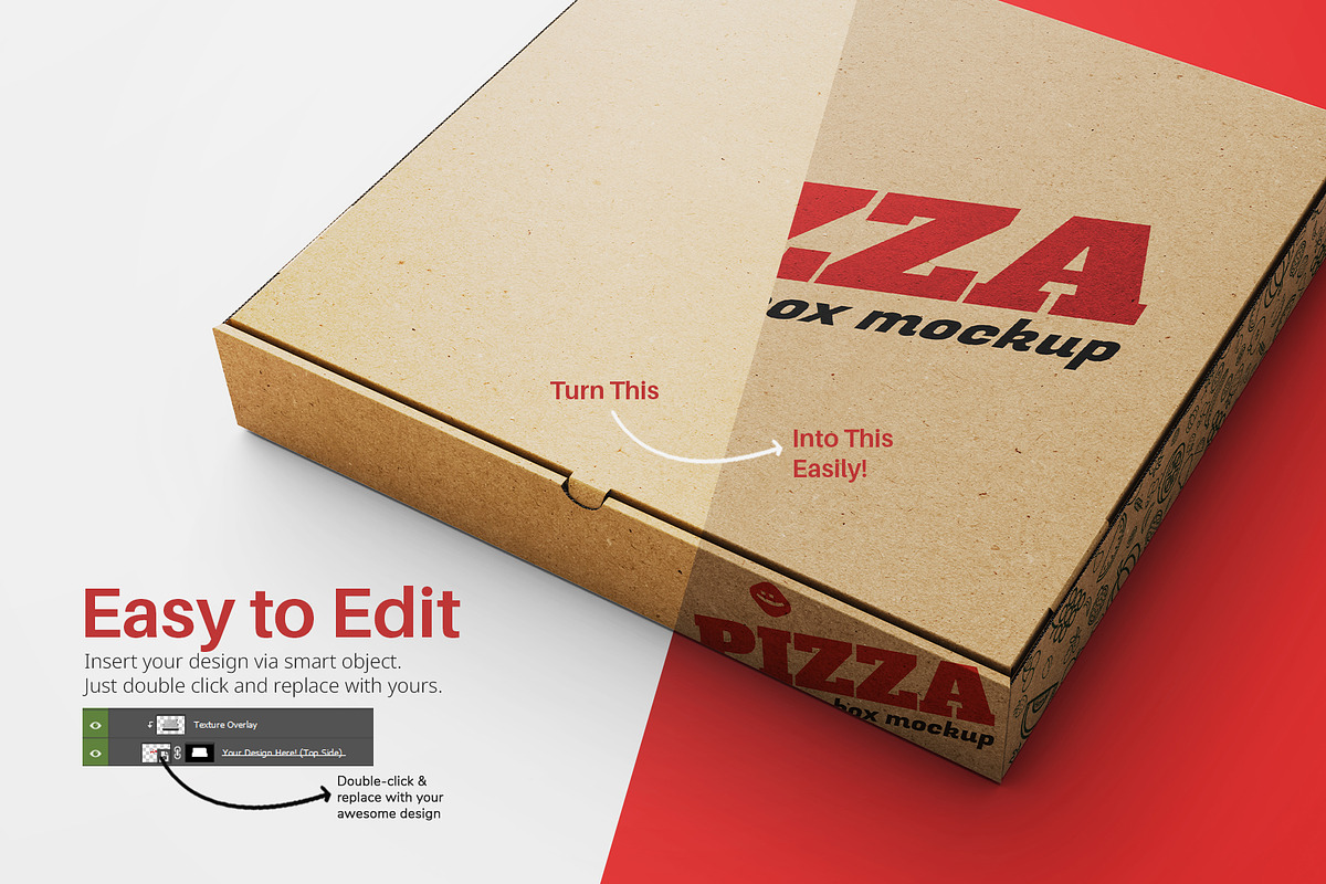 Cardboard Pizza Box Mockup Pack, a Mockup by Remnand Studio (Photo 3 of 12)
