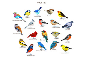 Set Beautiful Birds.