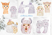 Llama Portrait Creator, an Animal Illustration by Kate Galunga Artstore (Thumbnail 3 of 9)
