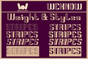 Stripes Font, a Font by weknow (Thumbnail 7 of 8)