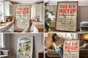 62 Poster Frame Mockup Bundle, a Mockup by DesignRocket (Thumbnail 7 of 14)