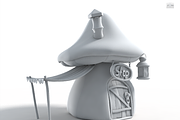Cute mushroom house, an Architecture 3D Model by Cute & 3D (Thumbnail 15 of 19)