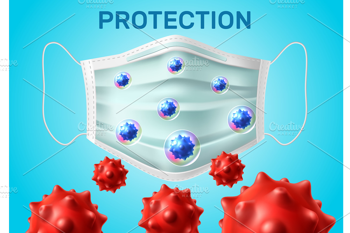 Medical mask to protect people, a Healthcare Illustration by Vectorbuum