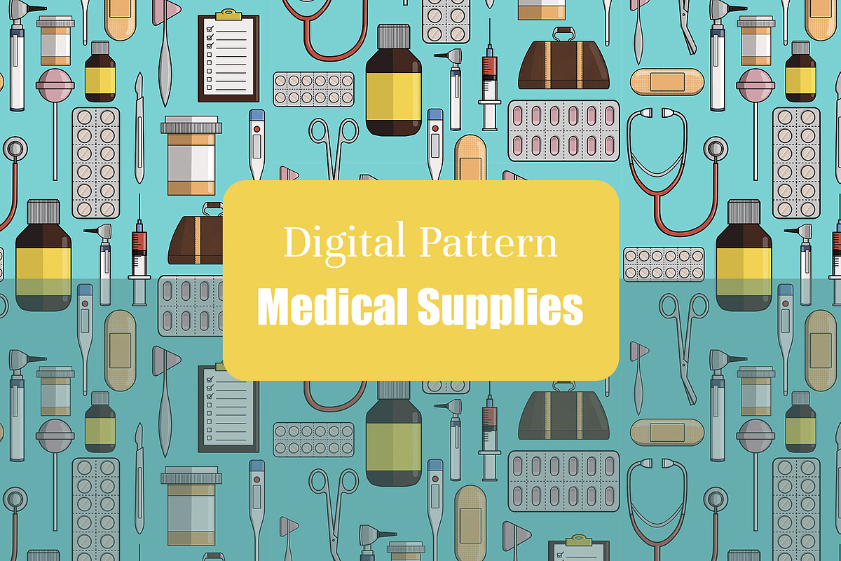 Medical Supplies Pattern, a Pattern Graphic by koberstein (Photo 1 of 3)