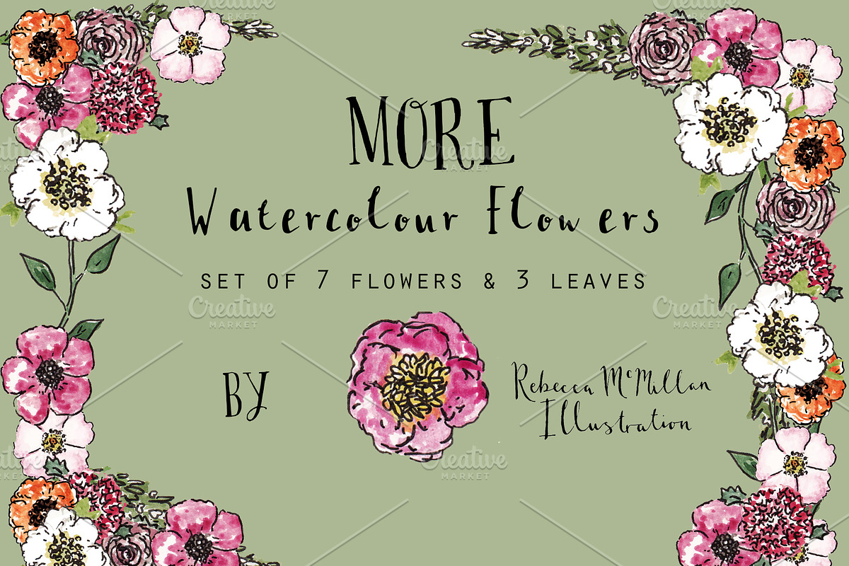MORE watercolour flowers, an Illustration by rebeccamcmillan (Photo 1 of 2)