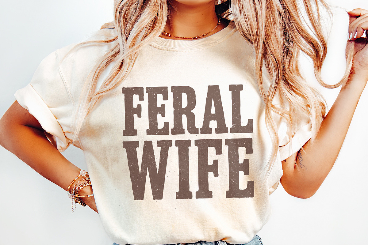 Feral Wife Typography Design, an Illustration by SharpMarketplace (Photo 2 of 9)