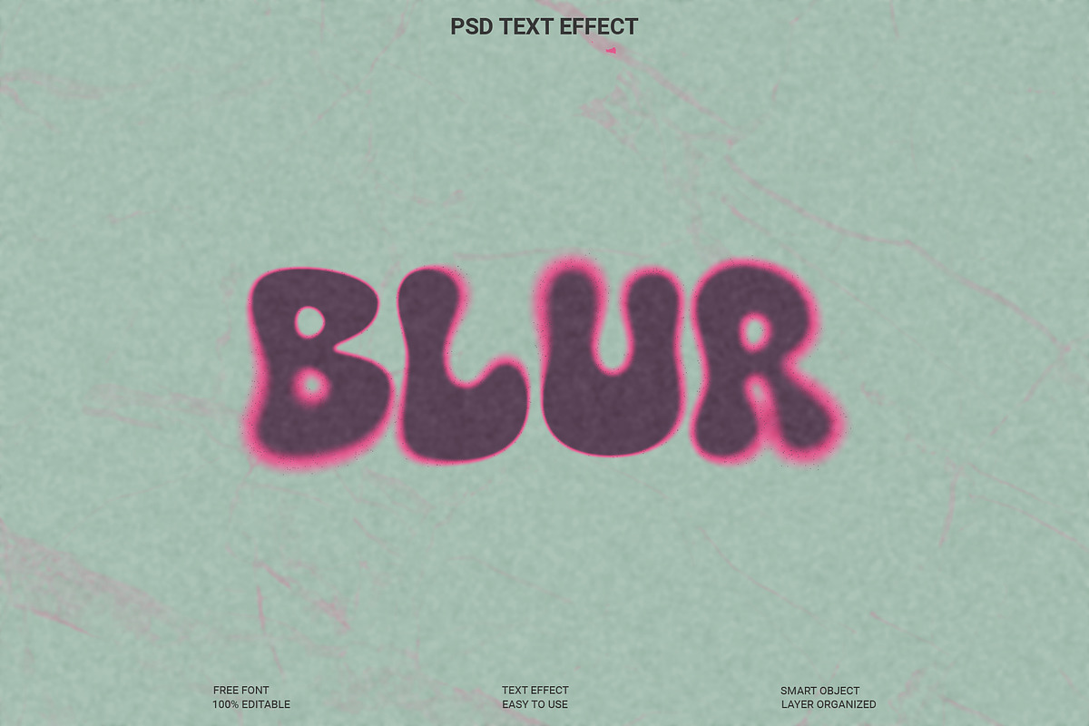 Blurry Retro Text Effect PSD, a Layer Style Add-On by Imamul001