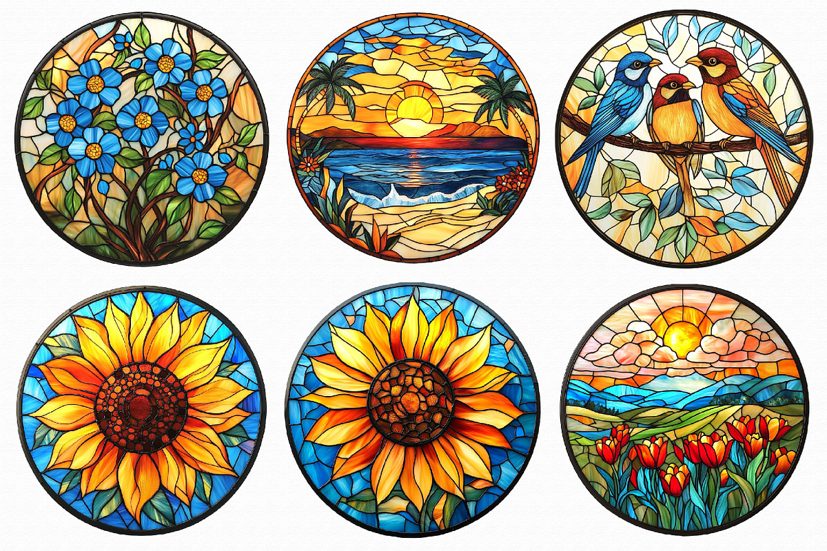 Round Stained Glass Collection, an Illustration by Libby Wishes (Photo 3 of 4)