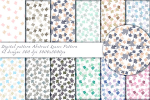 Abstract Leaves Pattern, a Pattern Graphic by ArtOfSoul