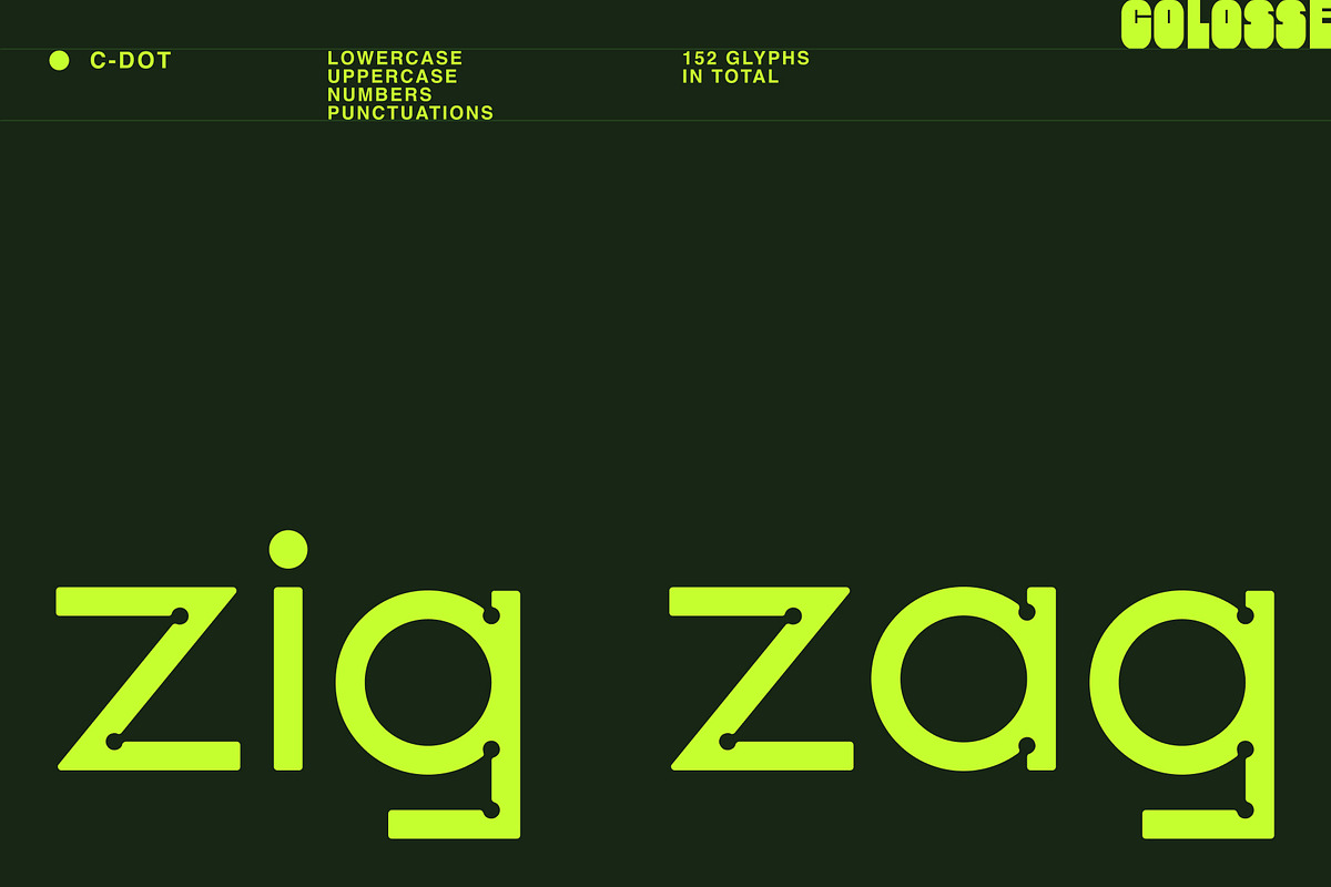 c-dot display typeface, a Sans Serif Font by Colosse Foundry (Photo 3 of 8)