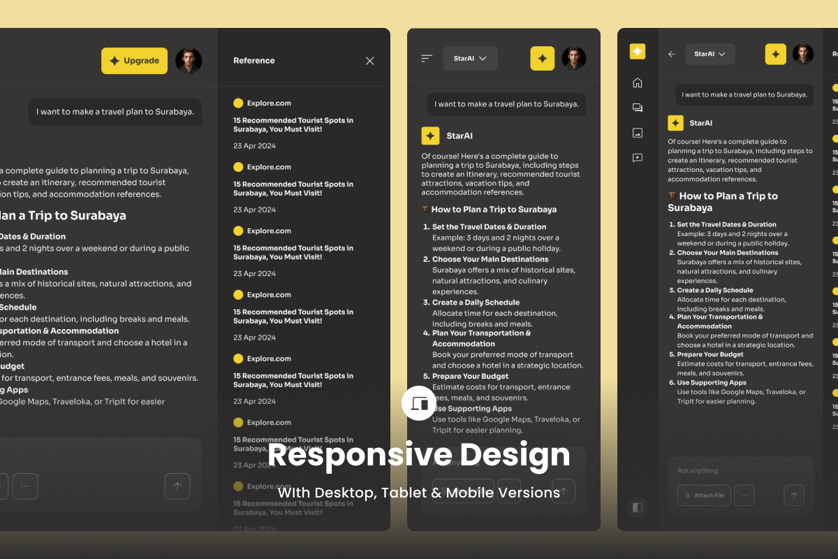 AI Conversation Dashboard Design, an UI Kit Template by twinstd (Photo 3 of 5)