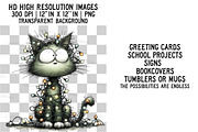 Whimsical Christmas Cats Clipart, an Illustration by Craft Nest (Thumbnail 2 of 6)