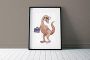 Watercolor dinosaur set, an Animal Illustration by CreativeByLu (Thumbnail 7 of 9)