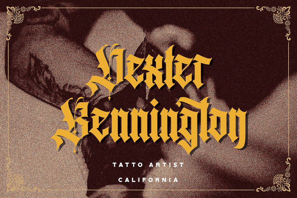 Agathiqy - Blackletter Font, a Blackletter Font by StringLabs (Photo 10 of 13)
