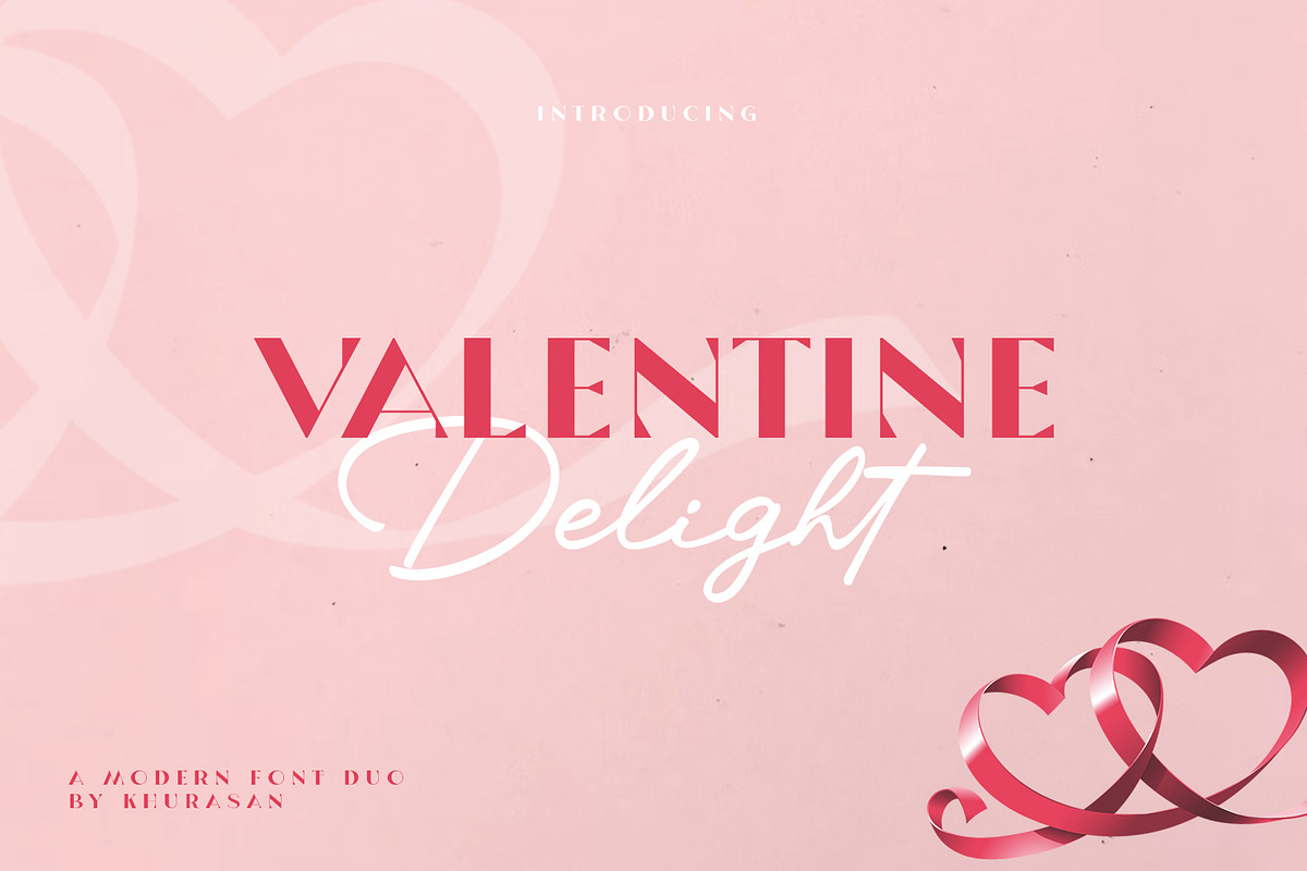 Valentine Delight Font Duo, a Script Font by khurasan (Photo 1 of 7)