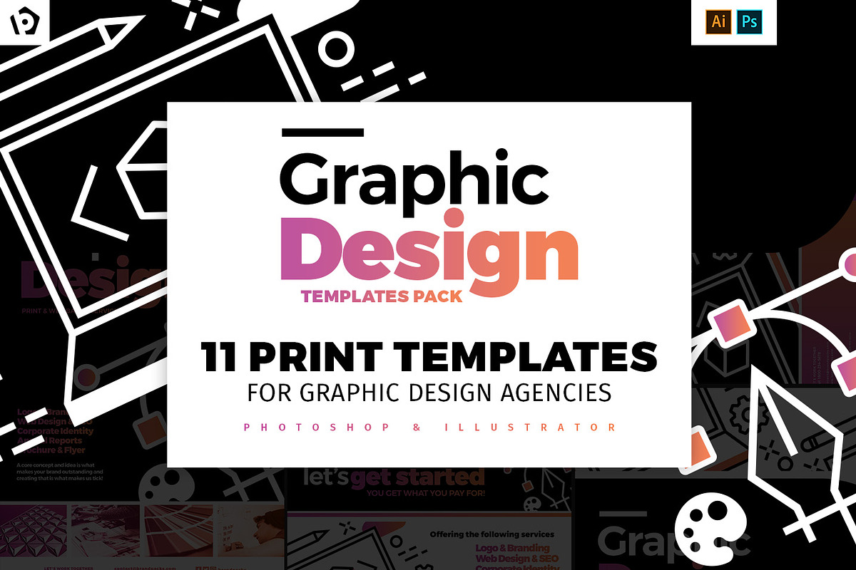 Graphic Design Agency Templates Pack, a Flyer Template by BrandPacks