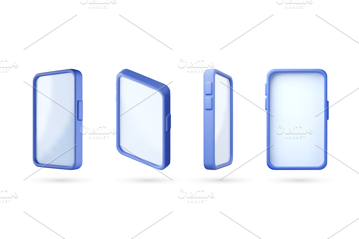 3D Blue smartphone for digital, an Object Illustration by Abscent