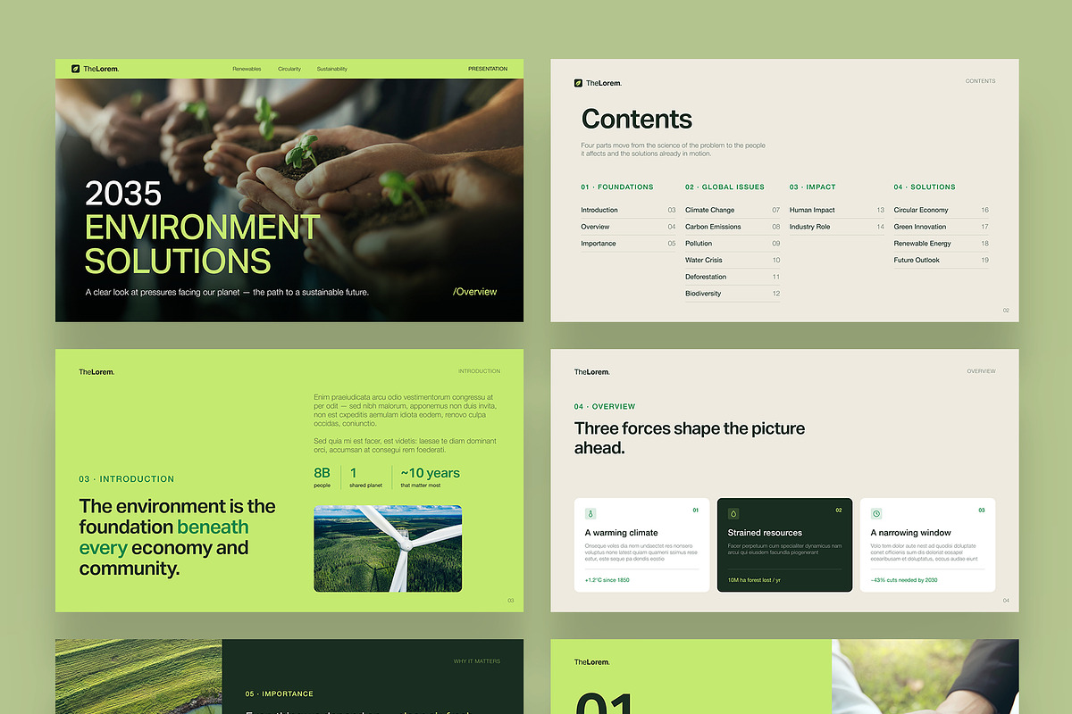 Sustainability Presentation Template, a Presentation Template by BrandPacks (Photo 7 of 7)