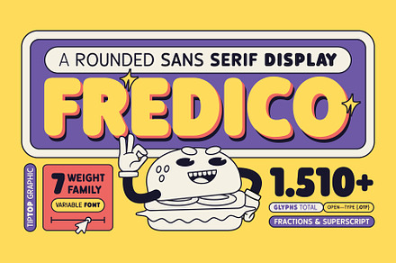 Fredico – Rounded Sans Serif Display, a Sans Serif Font by Tiptop Graphic