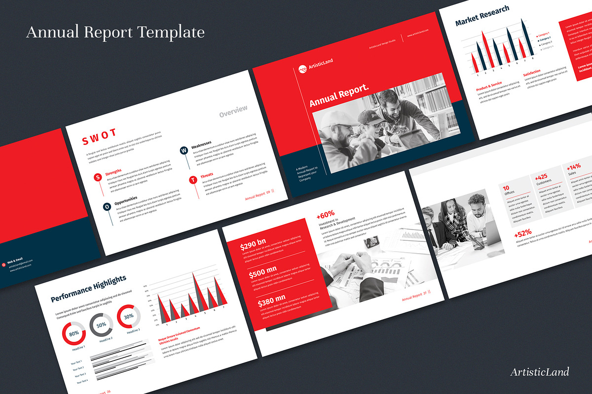 Annual Report | Canva, Indesign, a Brochure Template by ArtisticLand (Photo 8 of 11)