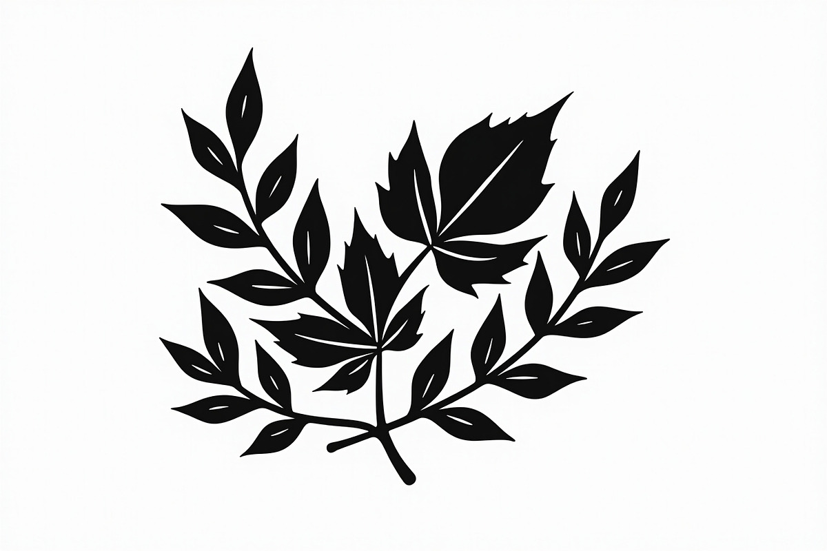 This elegant Leaf and Branch Botanic, an Illustration by Amazin_art (Photo 3 of 21)