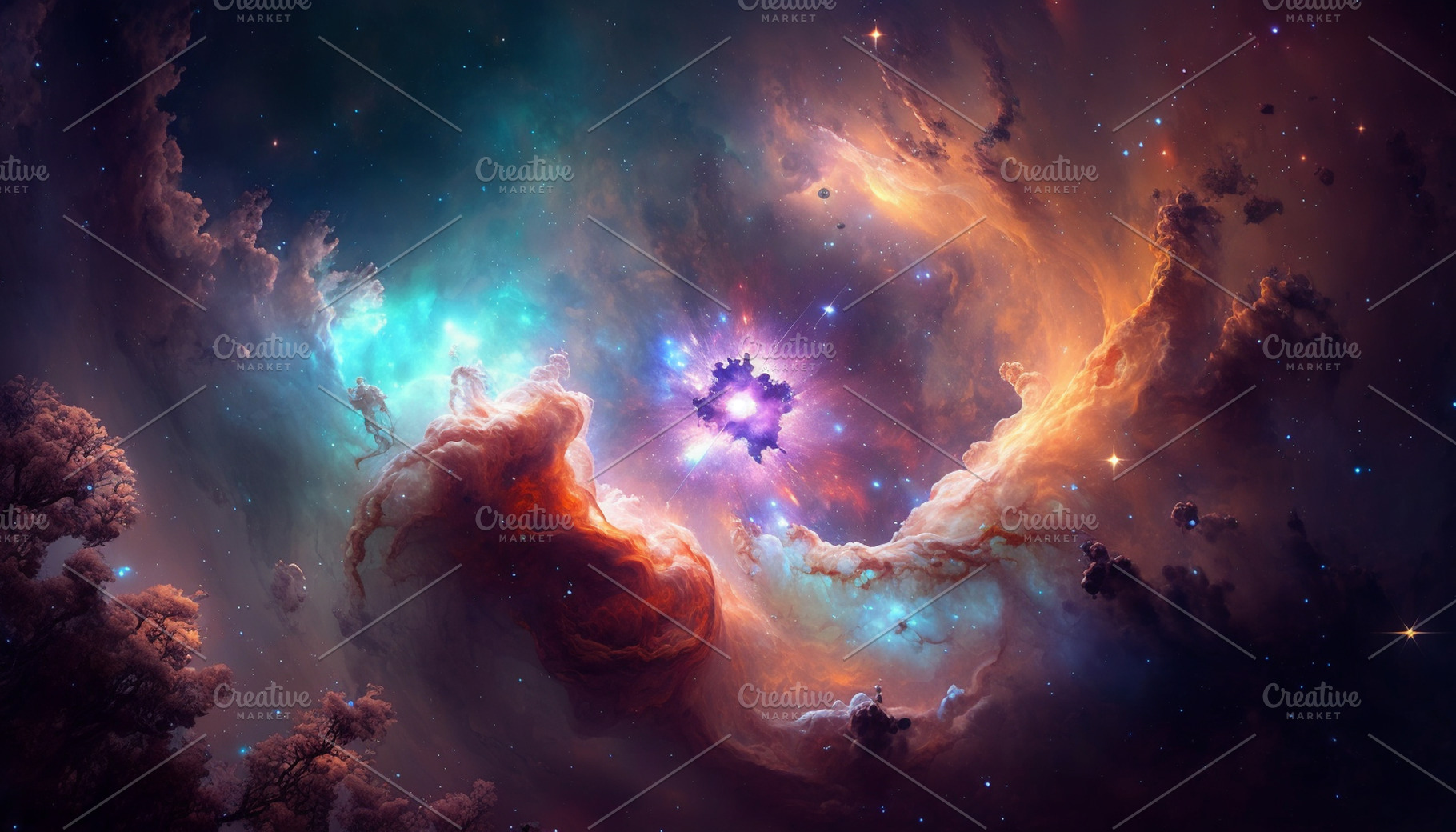 Radiant Nebula with Cosmic Energy, a Background Photo by ApertureVintage