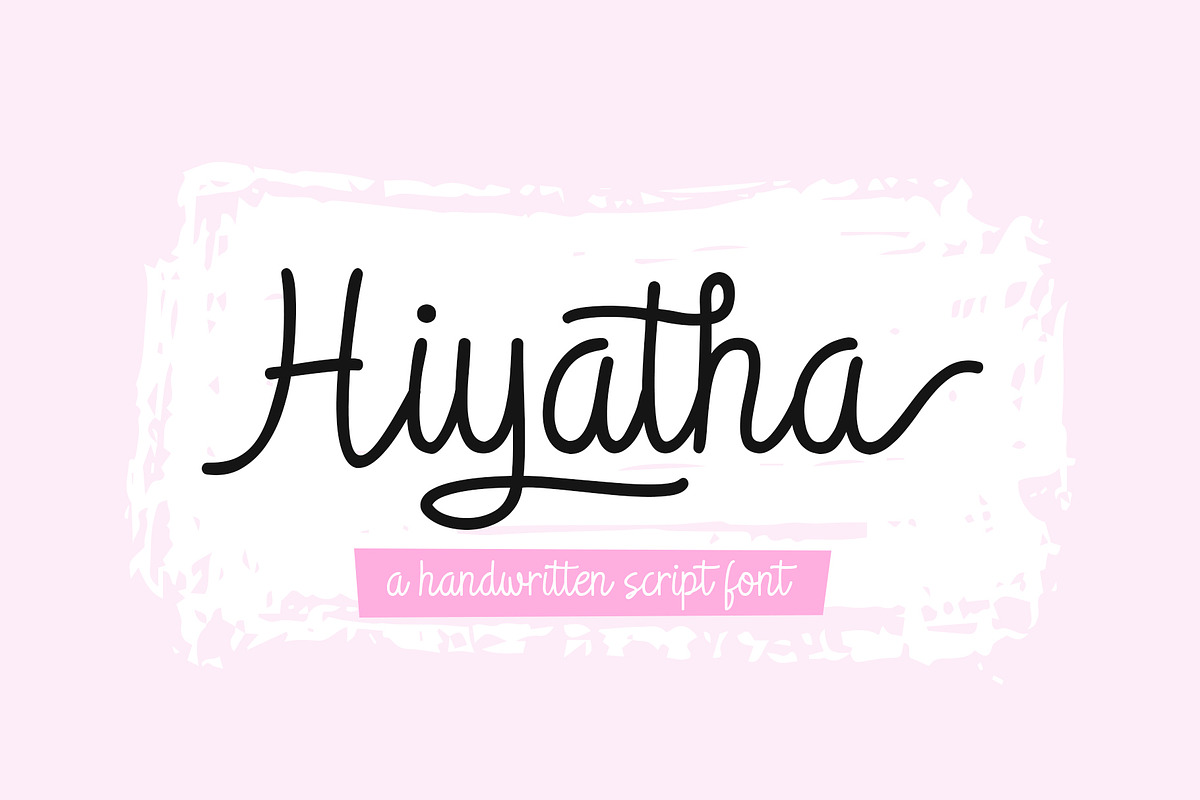 Hiyatha Script - a handwritten font, a Handwritten Font by Siwox Studios (Photo 3 of 8)