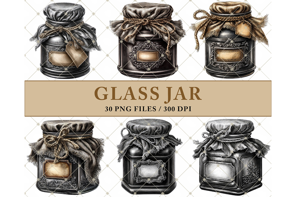 Glass Jar Clipart PNG, an Illustration by Memories By Lea (Photo 6 of 8)