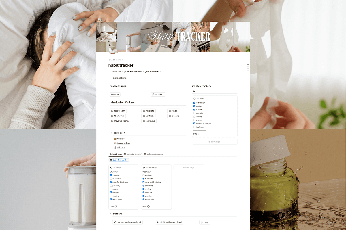 Habit tracker - Notion template, an App Template by Iasan Design (Photo 2 of 14)