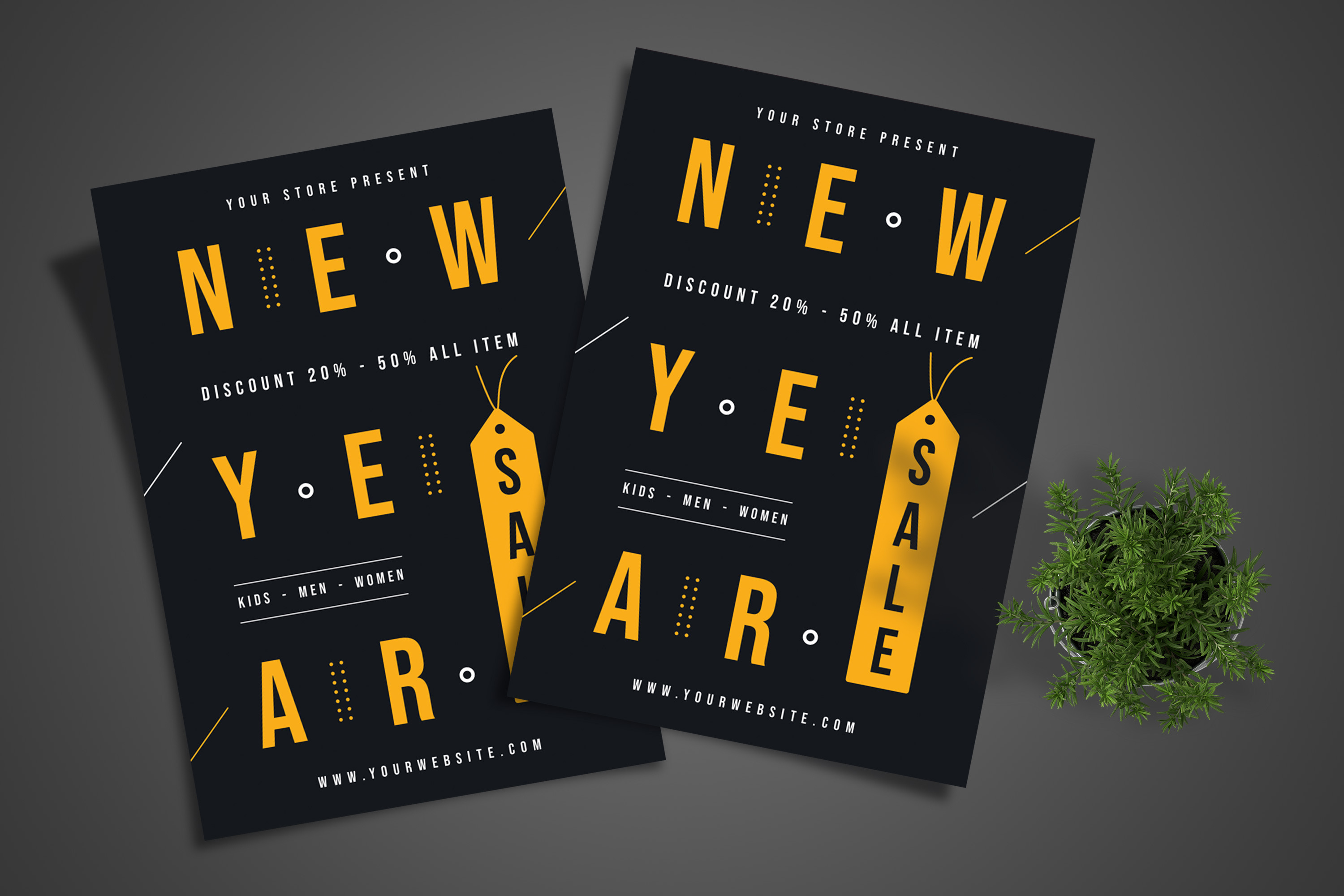 New Year Sale Flyer by Boostock  Creative Market