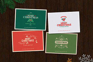 Typography Christmas Card, a Print Template by DesignWorkz