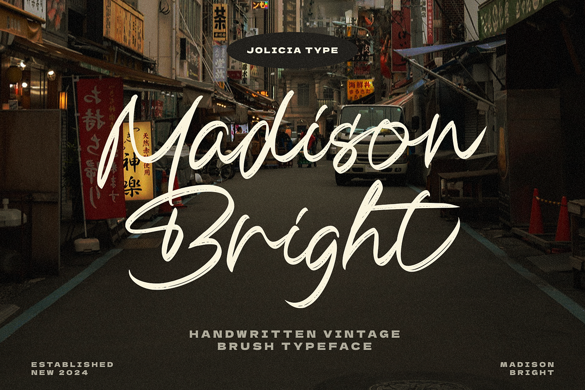 Madison Bright | Handwritten Vintage, a Script Font by Jolicia Type (Photo 1 of 10)