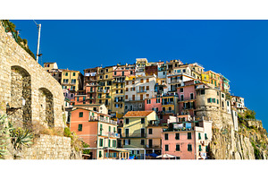 Manarola Village at the Cinque Terre, an Architecture Photo by Leonid Andronov