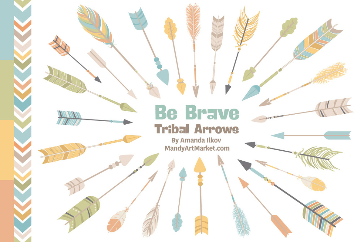 Vintage Boys Arrow Clipart & Vectors, an Illustration by Amanda Ilkov (Photo 1 of 4)