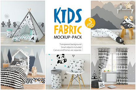 KIDS Fabric Mockup Pack - 1