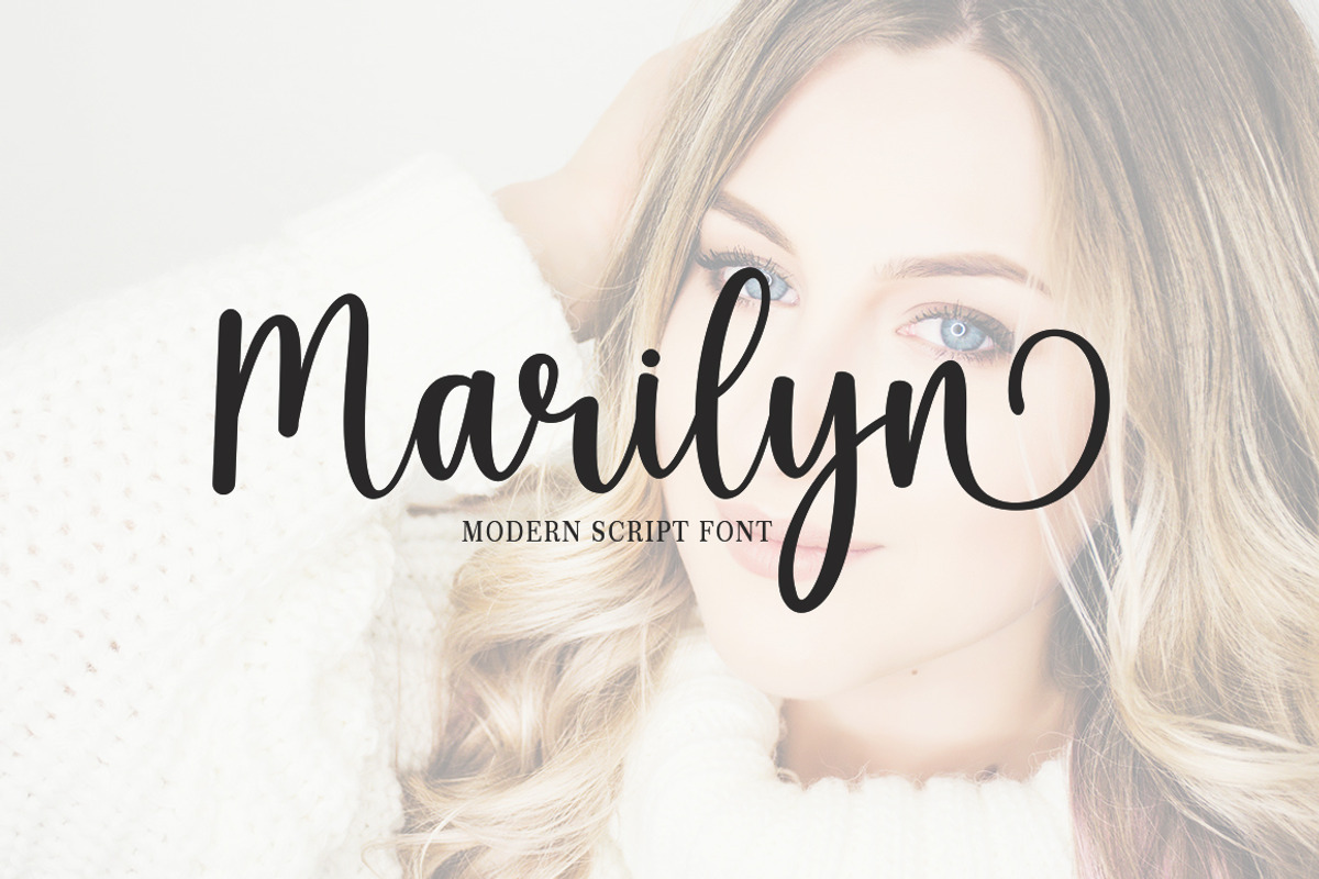 Marilyn Script, a Script Font by Bosstype Studio (Photo 1 of 8)