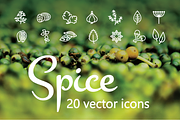 SPICE - vector line icons, an Outline Icon by marusdesign (Thumbnail 1 of 2)