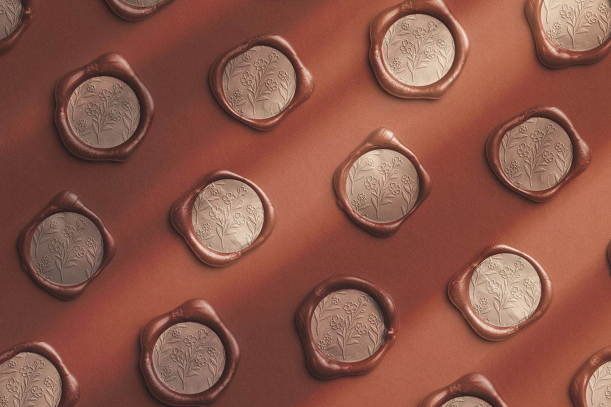 Metallic Wax Seal Set - Premium, an Advertising Mockup by Custom Scene (Photo 9 of 9)