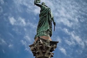 Peace statue, plaza cagancha, montevideo city, uruguay, an Architecture Photo by DanFLCreativo