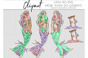 Mermaid clipart, under water sea, an Illustration by Personal Epiphany (Thumbnail 6 of 6)