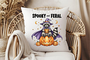 Spooky and Feral Raccoon PNG,Hallowe, an Illustration by DreamCafeArt (Thumbnail 6 of 7)